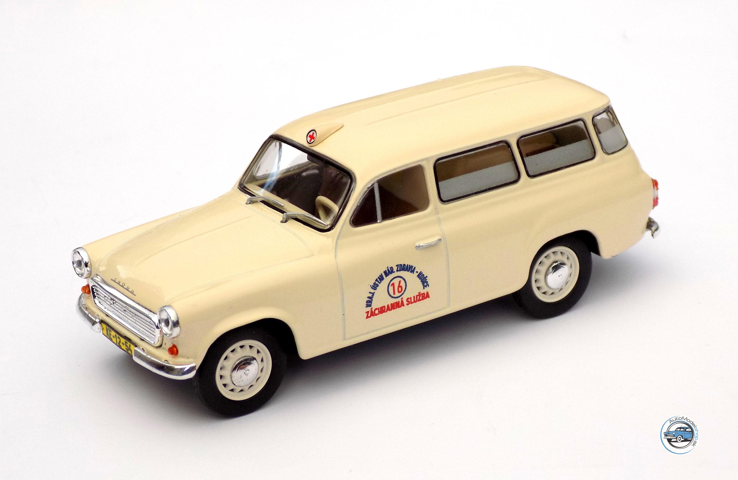 ŠKODA 1202 - Sanitka - Ambulance - Krajský ústav národného zdravia KOŠICE - 1:43