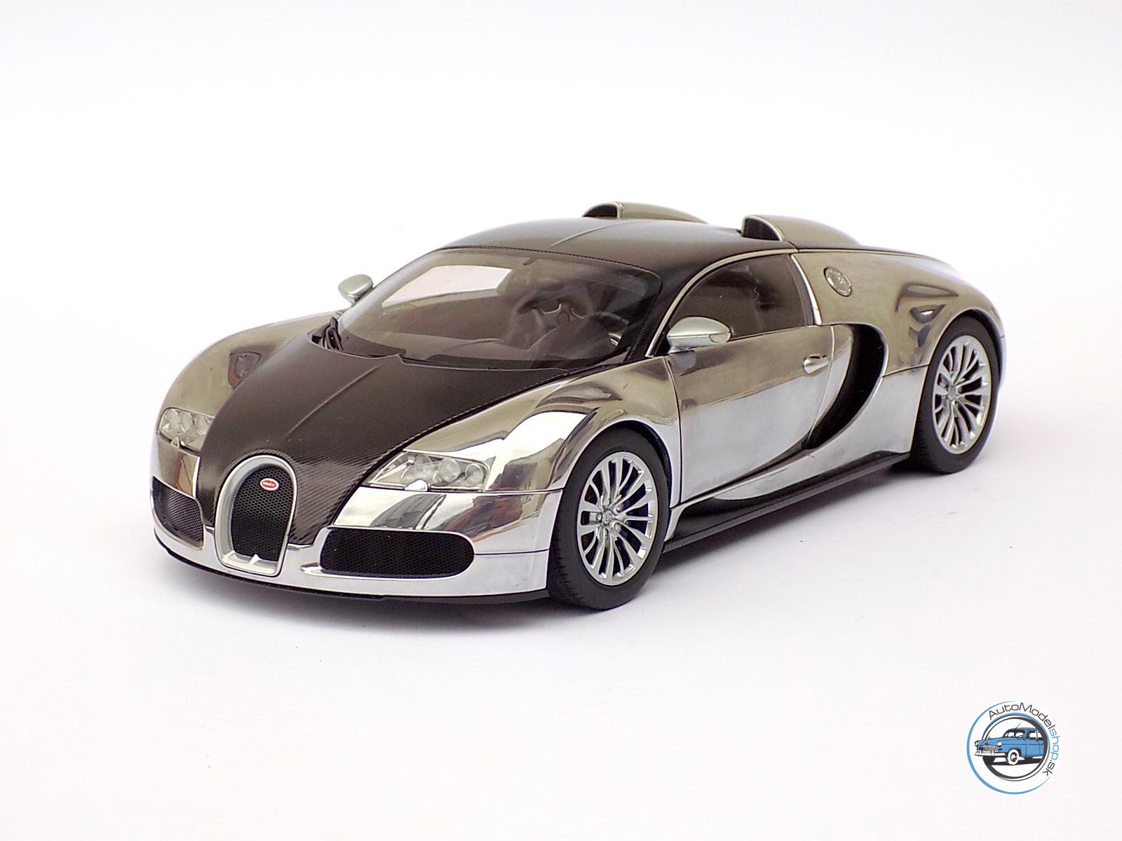 BUGATTI VEYRON 16.4 PUR SANG 2009 BLACK/ALUMINIUM - 1:18 AUTOART - Image 2