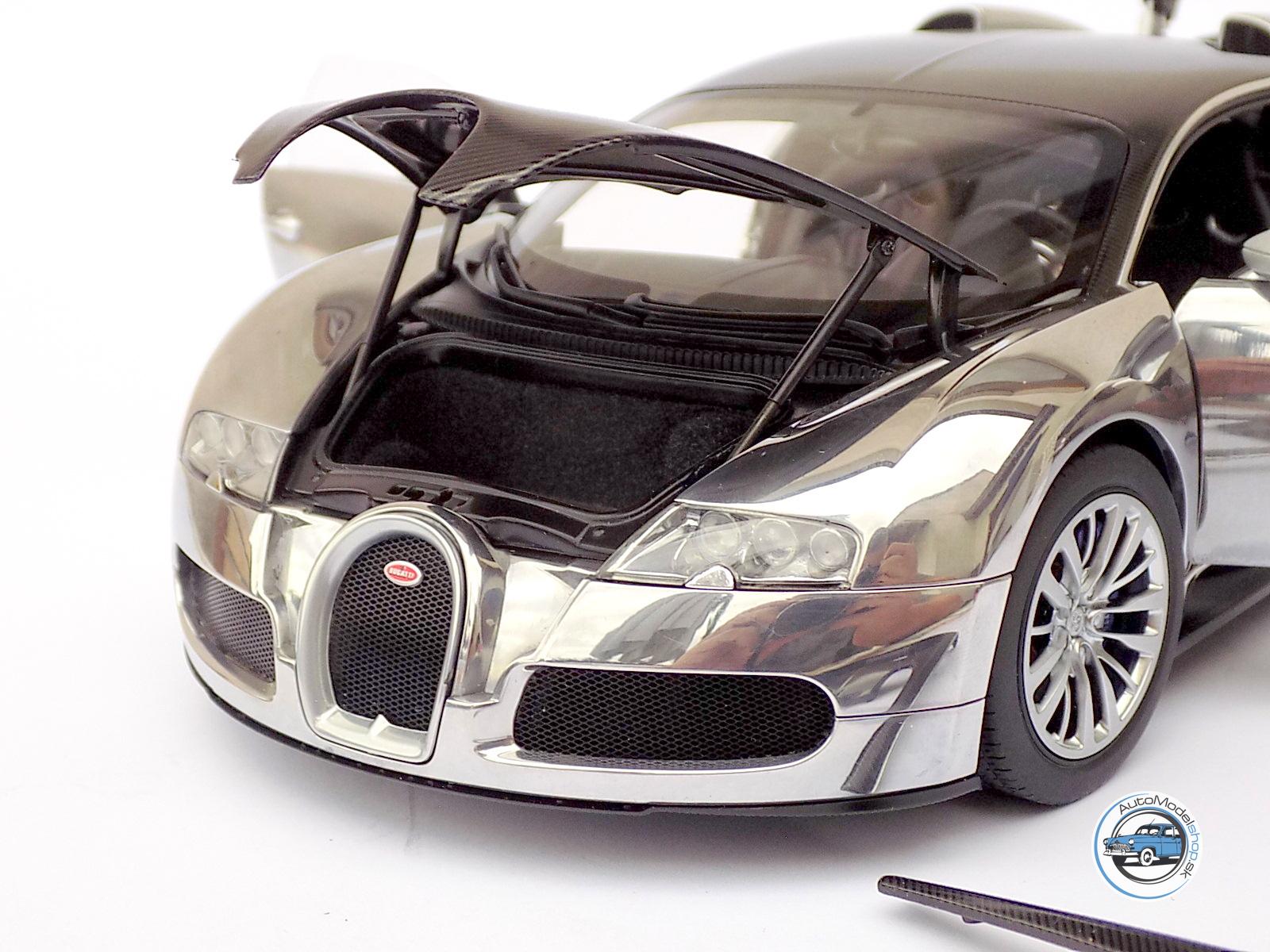 BUGATTI VEYRON 16.4 PUR SANG 2009 BLACK/ALUMINIUM - 1:18 AUTOART - Image 8