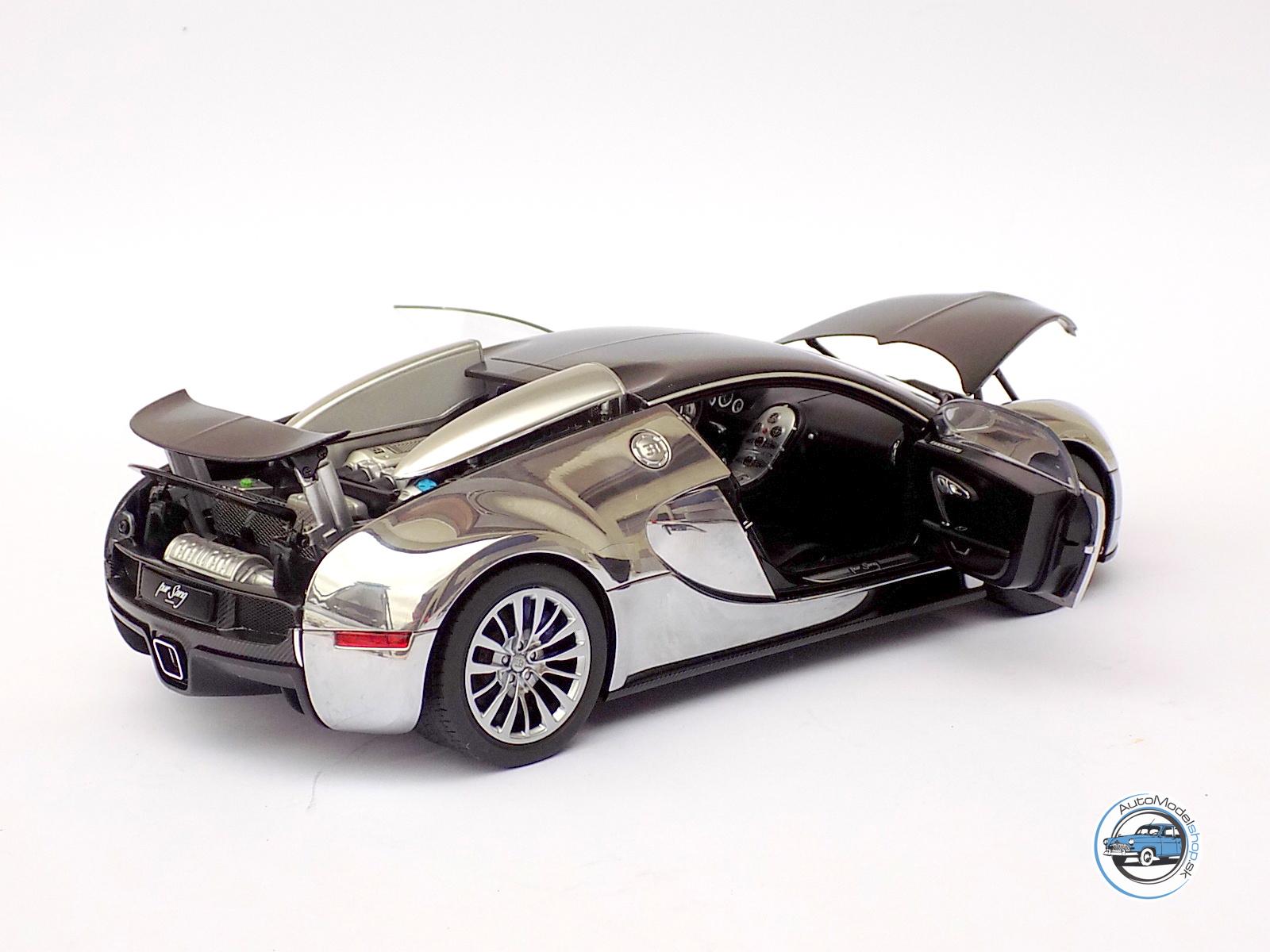 BUGATTI VEYRON 16.4 PUR SANG 2009 BLACK/ALUMINIUM - 1:18 AUTOART - Image 10