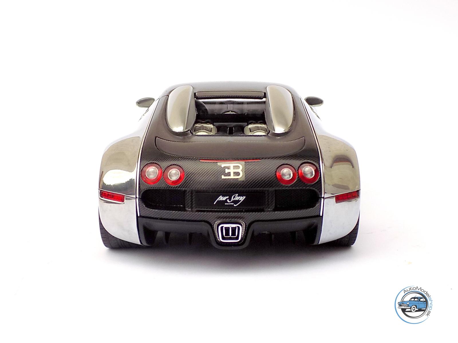 BUGATTI VEYRON 16.4 PUR SANG 2009 BLACK/ALUMINIUM - 1:18 AUTOART - Image 12