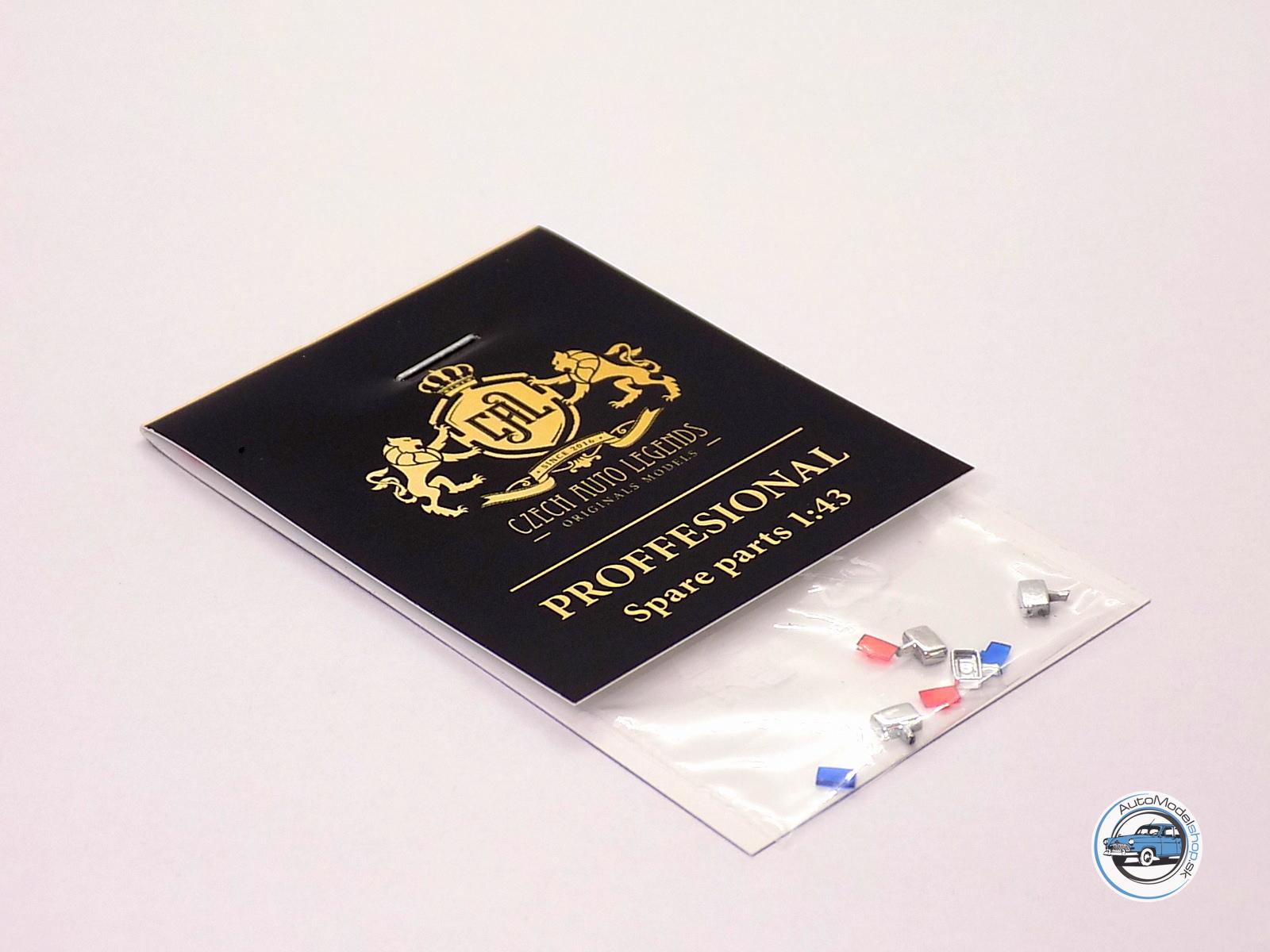 Sada svetiel PAL-Nové -Chrómové - modré/červené - 1:43 CAL - Image 4