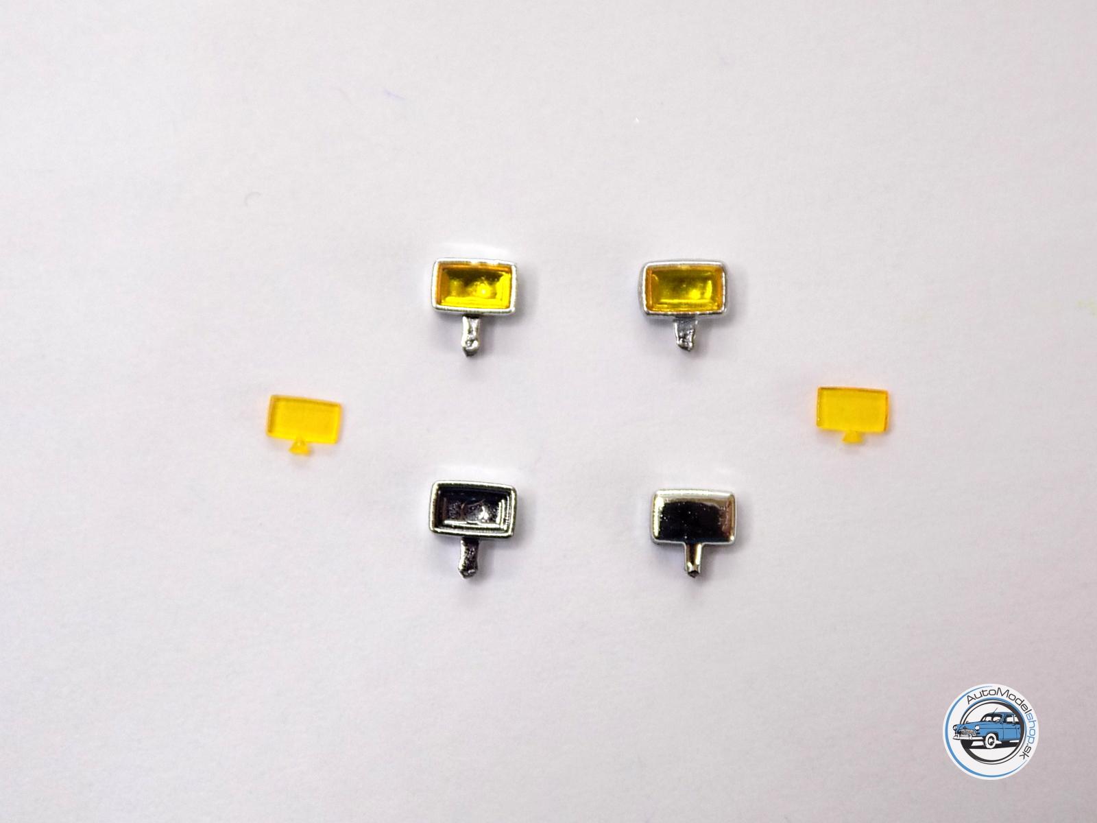 Sada svetiel PAL-Nové -Chrómové – žlté – 1:43 CAL - Image 3