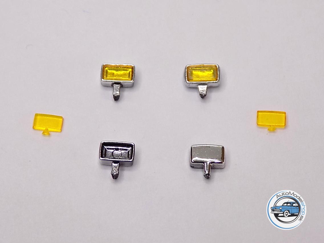 Sada svetiel PAL-Nové -Chrómové – žlté – 1:43 CAL - Image 2