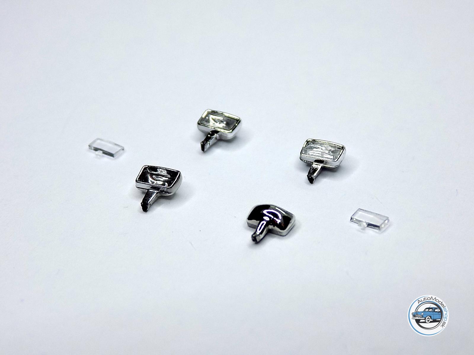 Sada svetiel PAL staré – Chrómové – číre – 1:43 CAL - Image 2