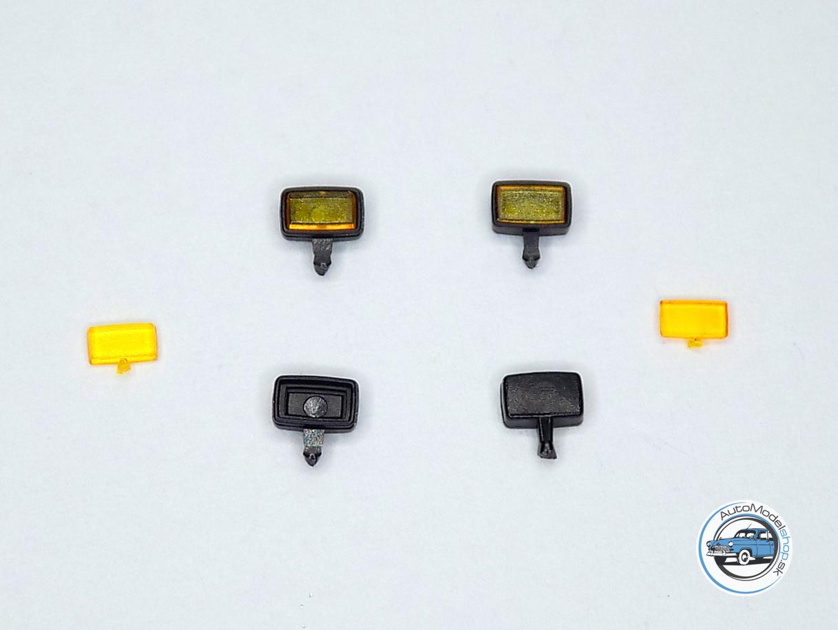 Sada svetiel PAL-Nové -čierne – žlté – 1:43 CAL