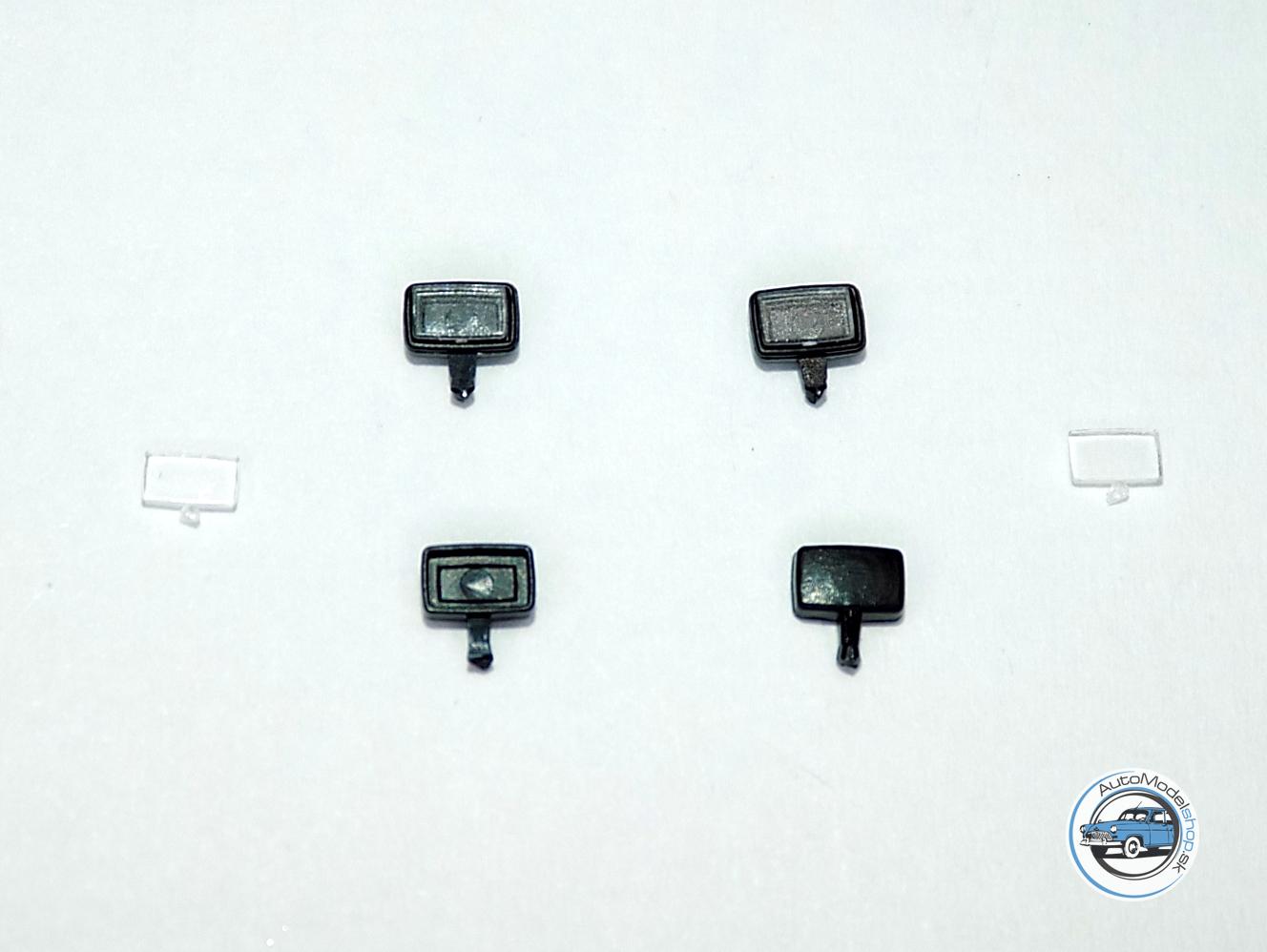 Sada svetiel PAL-Nové -čierne – číre – 1:43 CAL