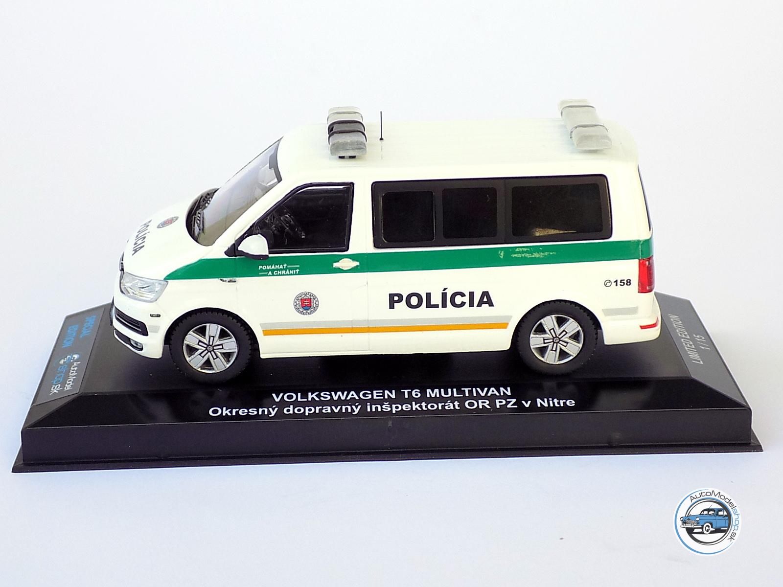VOLKSWAGEN T6 MULTIVAN - Okresný dopravný inšpektorát KR PZ v Nitre - 1:43 Ixo / Automodelshop.sk - Image 5
