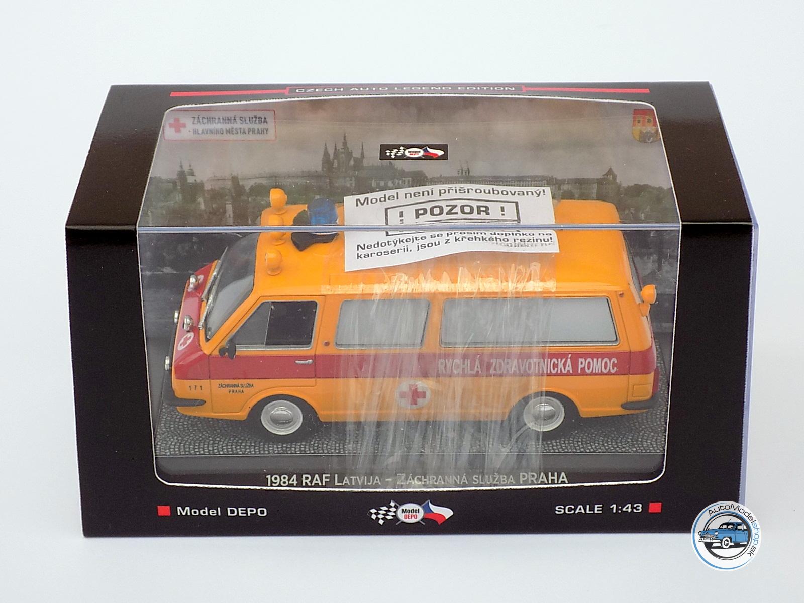 RAF LATVIA ( sanitka - ambulance )  – ZÁCHRANNÁ SLUŽBA PRAHA – 1:43 CZECH AUTO LEGEND - Image 6