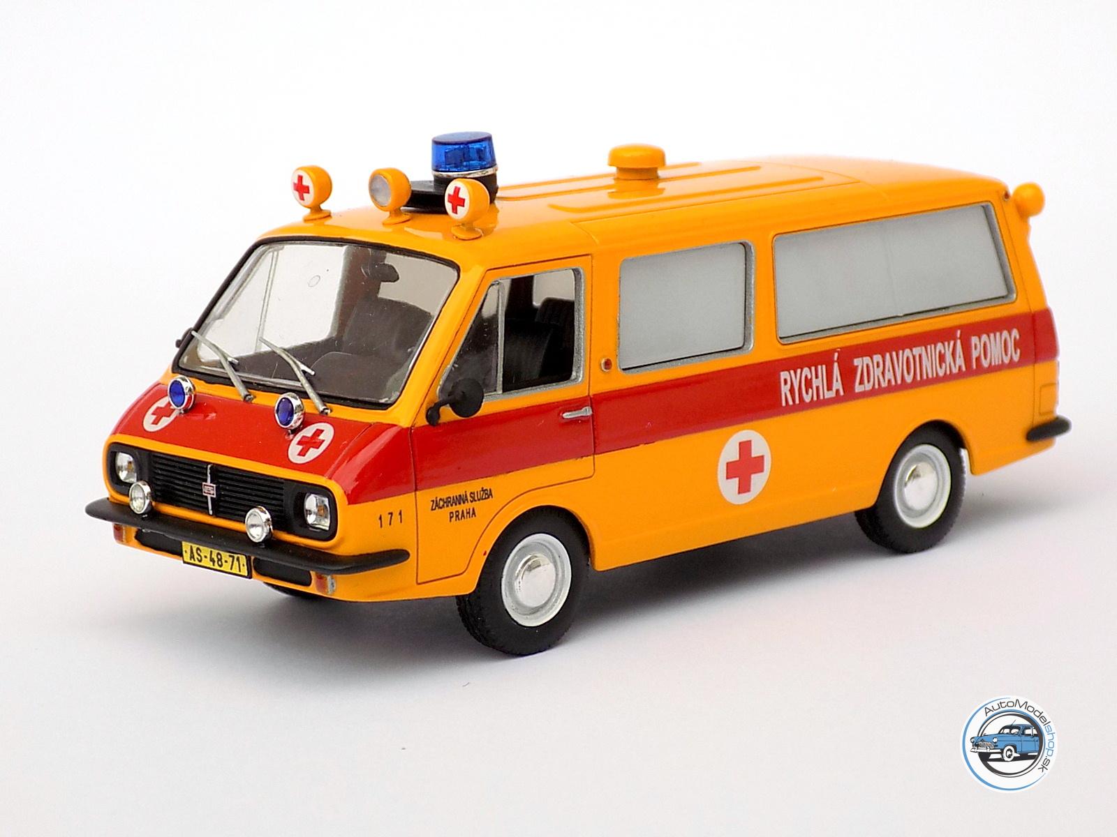 RAF LATVIA ( sanitka - ambulance )  – ZÁCHRANNÁ SLUŽBA PRAHA – 1:43 CZECH AUTO LEGEND - Image 4