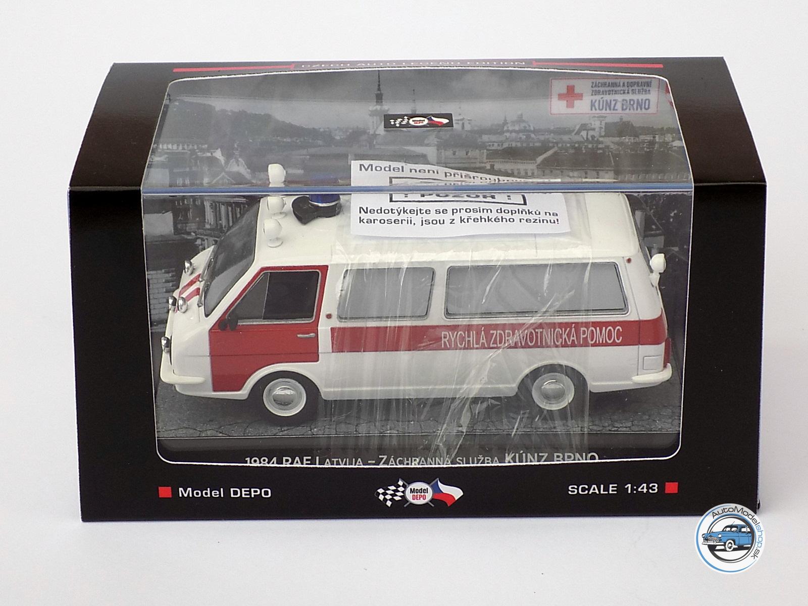 RAF LATVIA ( sanitka - ambulance ) - ZÁCHRANNÁ SLUŽBA KÚNZ BRNO - 1:43 CZECH AUTO LEGEND - Image 6