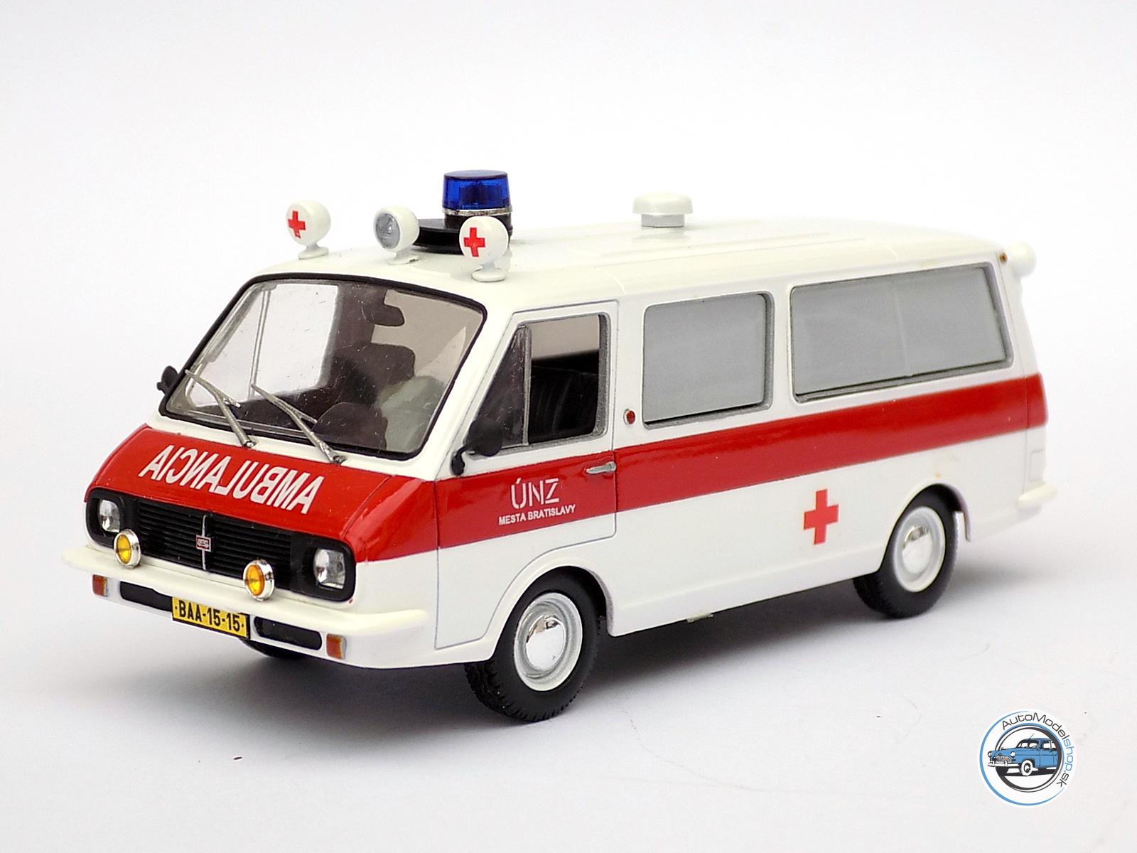 RAF LATVIA ( sanitka - ambulance ) – ZÁCHRANNÁ SLUŽBA KÚNZ BRATISLAVA   – 1:43 CZECH AUTO LEGEND - Image 4