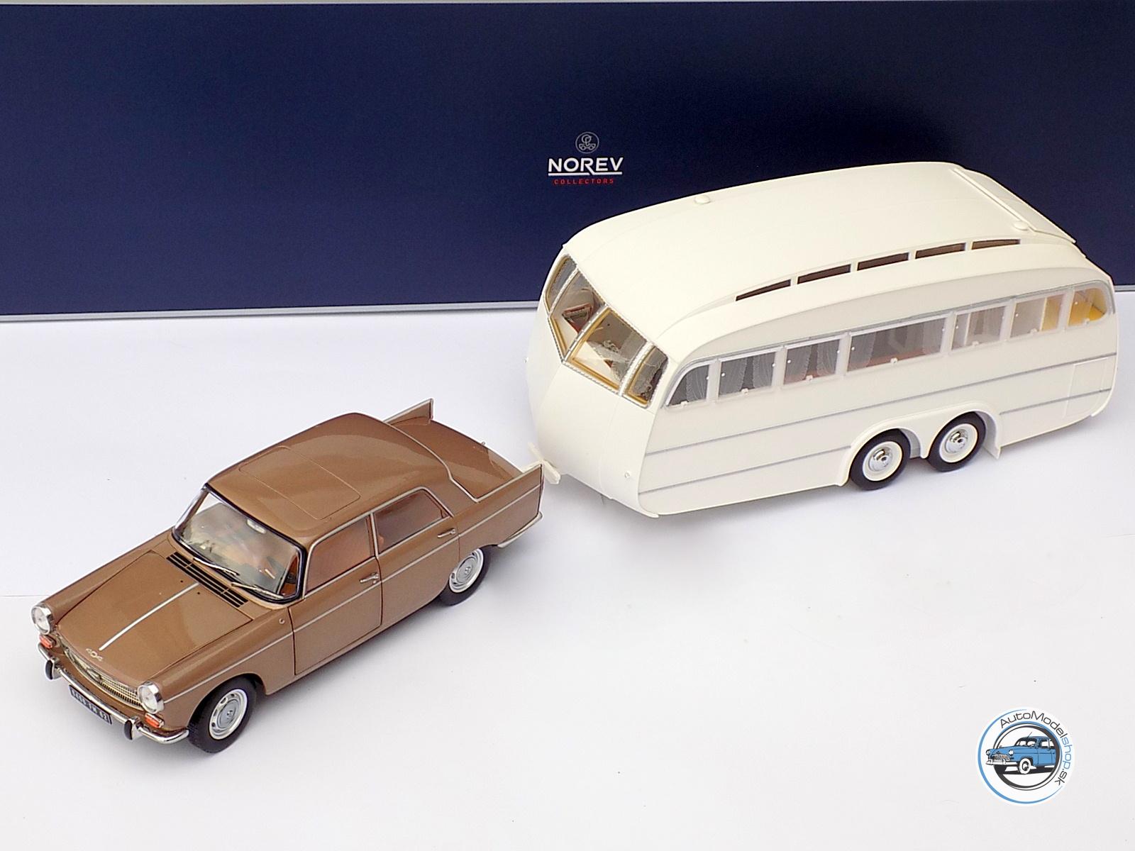 Norev Peugeot 404 avec caravane Norev Peugeot 404 avec caravane