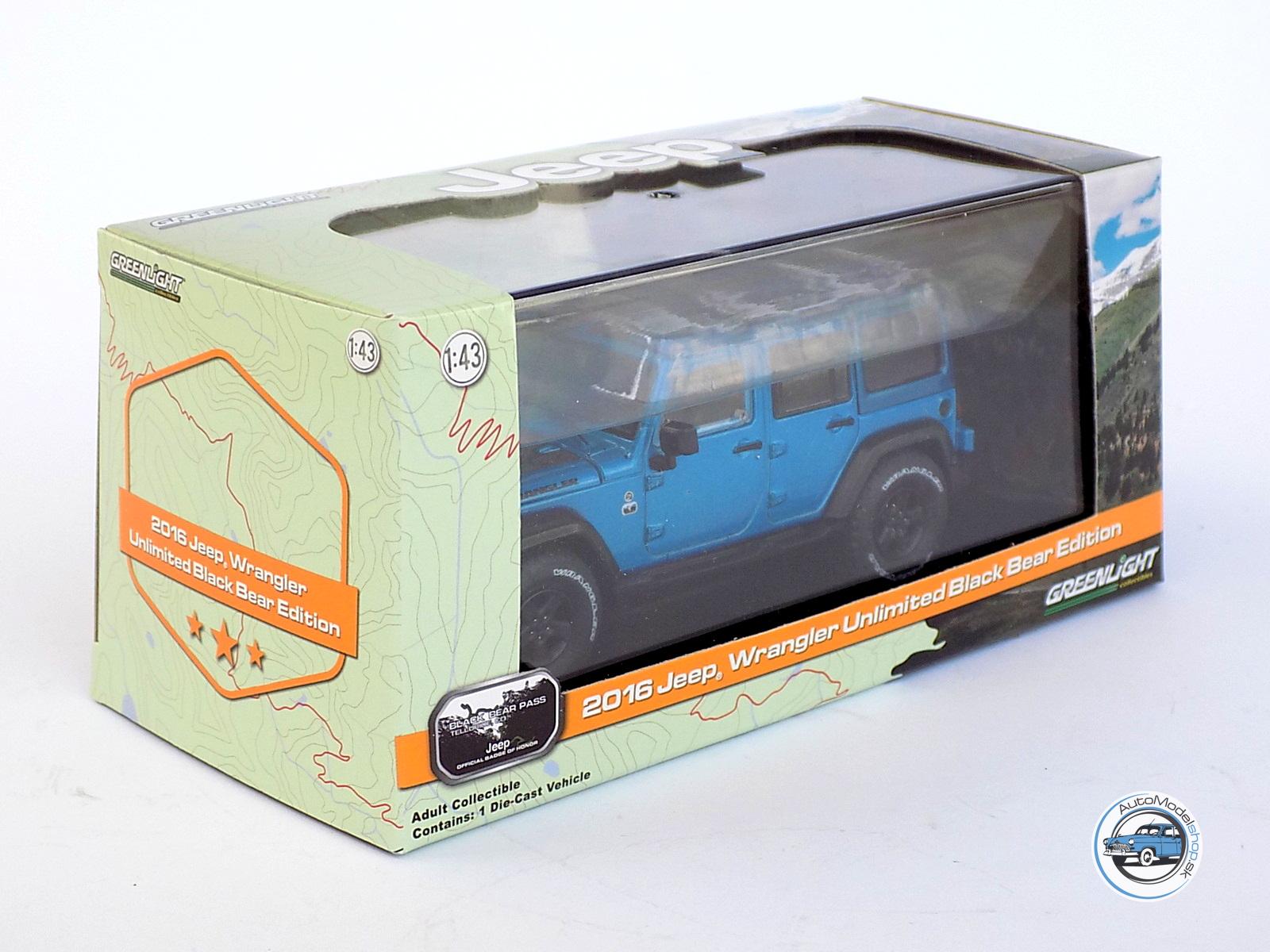 JEEP WRANGLER UNLIMITED BLACK BEAR EDITION 2016 - 1:43 GREENLIGHT - Image 5