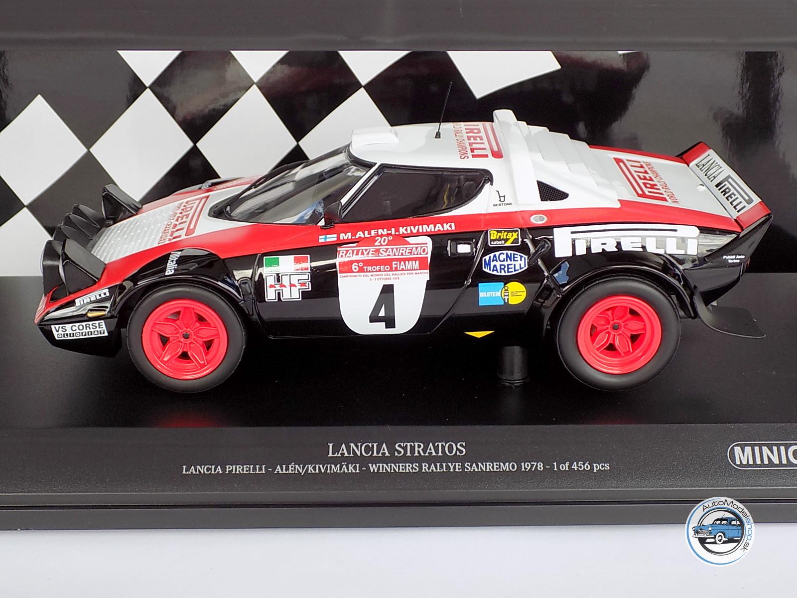 LANCIA STRATOS HF PIRELLI N 4 WINNER RALLY SANREMO 1978 M.ALEN - L.KIVIMAKI - 1:18 MINICHAMPS - Image 6