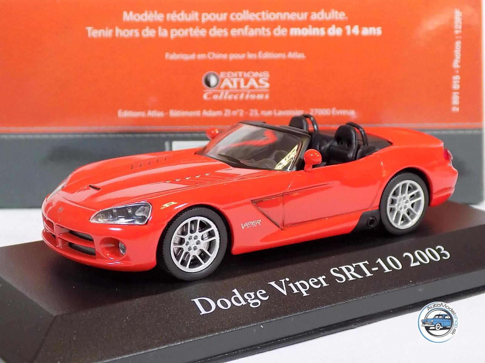 DODGE VIPER SRT-10 2003 – 1:43 Edícia Dominiqua Chapatta – Atlas Edition