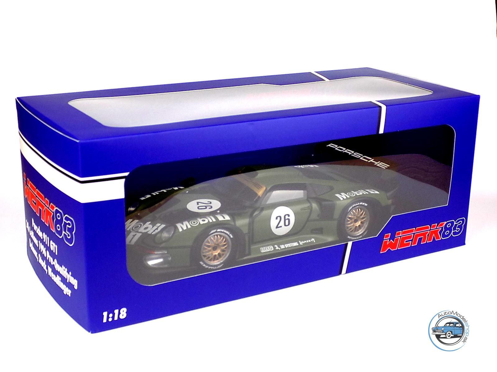 PORSCHE  911 GT1 3.2L TURBO TEAM PORSCHE AG MOBIL1 N 26 PRE QUALIFYING 24h LE MANS 1996 Y.DALMAS - H.J.STUCK - K.WENDLINGER - 1:18 WERK83 - Image 4