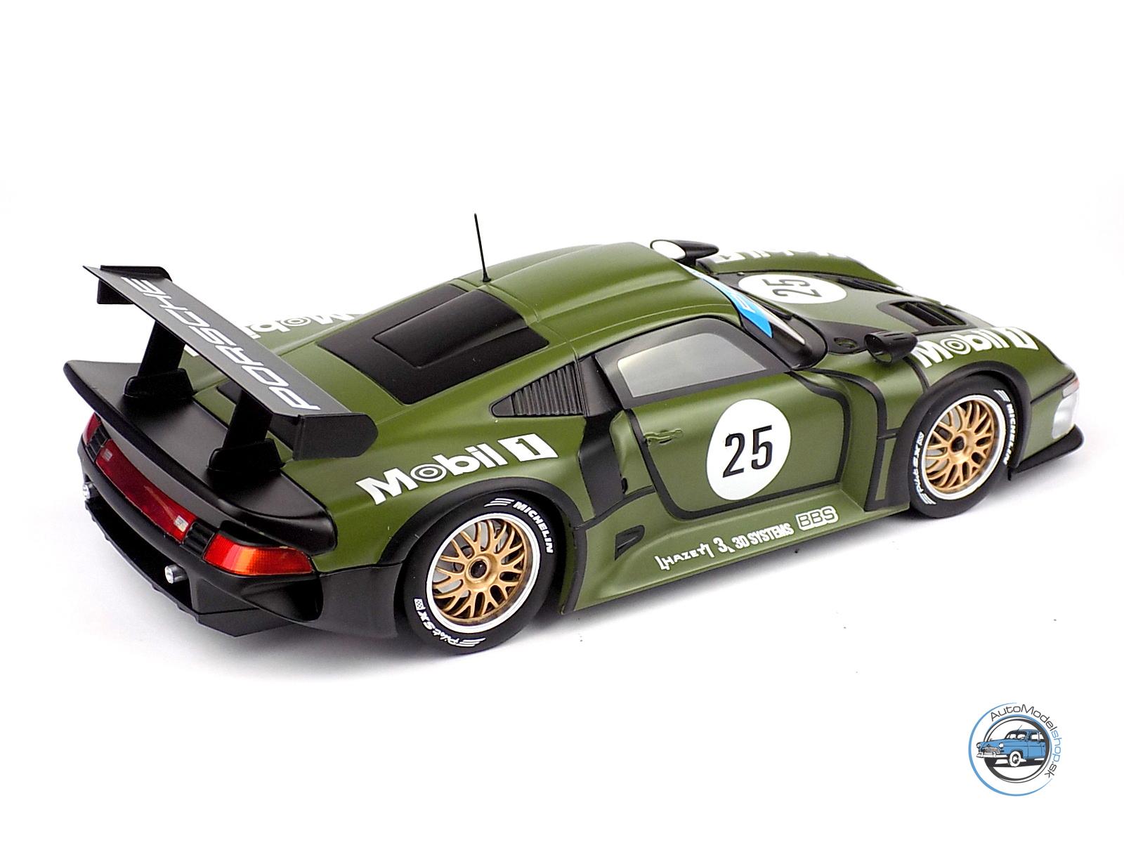 PORSCHE  911 GT1 3.2L TURBO TEAM PORSCHE AG MOBIL1 N 25 PRE QUALIFYING 2nd 24h LE MANS 1996 T.BOUTSEN - H.J.STUCK - B.WOLLEK -  1:18 WERK83 - Image 3