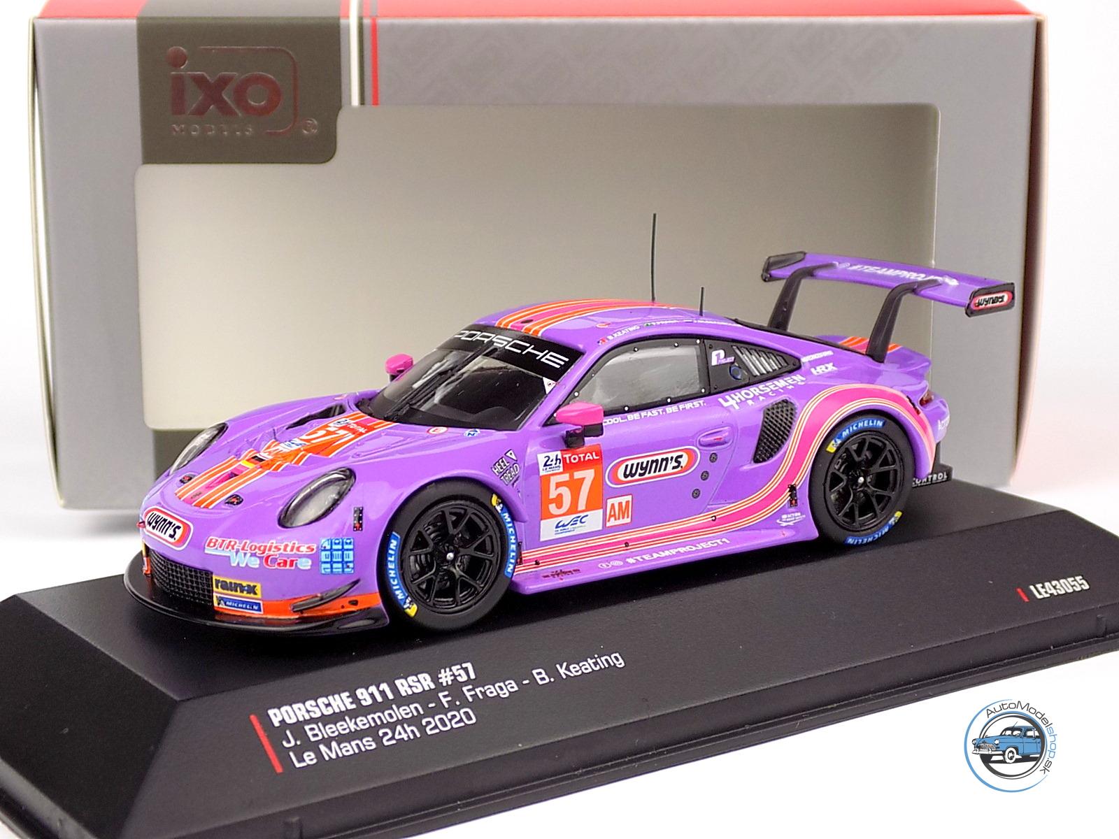 PORSCHE 911 991 RSR 4.0L TEAM PROJECT-1 N 57 24h LE MANS 2020 J.BLEEKEMOLEN - F.FRAGA - B.KEATING -  1:43 IXO