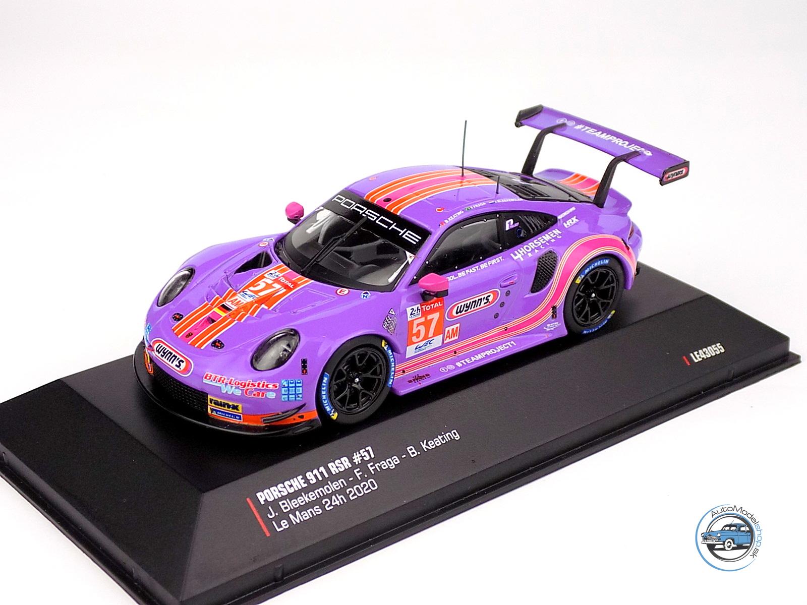 PORSCHE 911 991 RSR 4.0L TEAM PROJECT-1 N 57 24h LE MANS 2020 J.BLEEKEMOLEN - F.FRAGA - B.KEATING -  1:43 IXO - Image 2