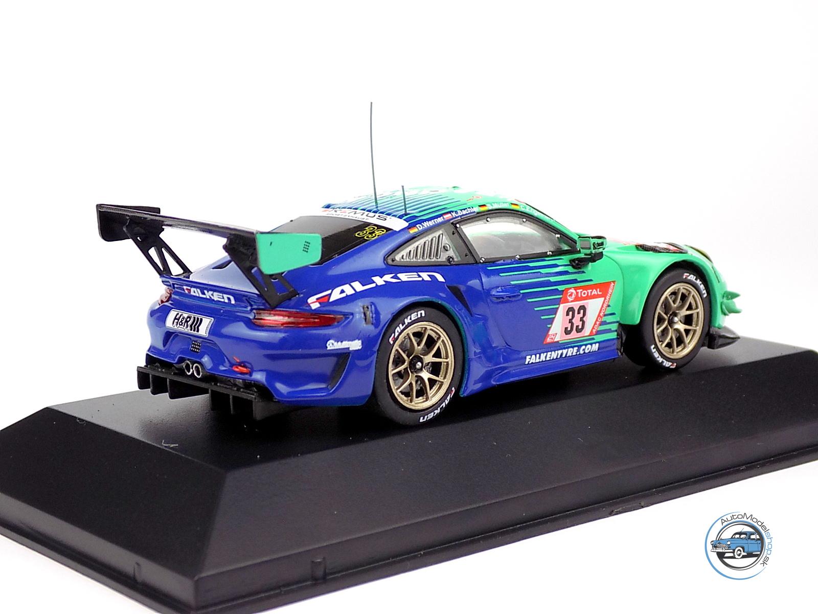 PORSCHE 911 991-2 GT3 R TEAM FALKEN MOTORSPORTS N 33 24h NURBURGRING 2020 K.BACHLER - S.MULLER - C.ENGELHART - D.WERNER - 1:43 IXO - Image 4