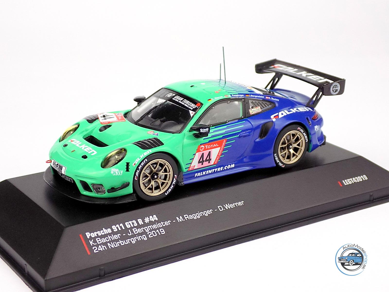 PORSCHE 911 991-2 GT3 R TEAM FALKEN MOTORSPORT N 44 24h NURBURGRING 2019 K.BACHLER - J.BERGMEISTER - M.RAGGINGER - D.WERNER - 1:43 IXO - Image 2