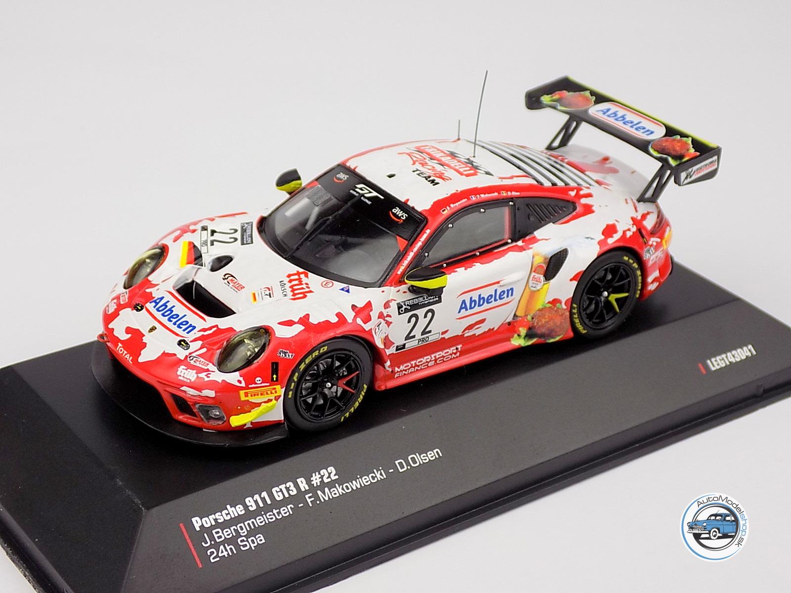 PORSCHE 911 991-2 GT3 R TEAM FRIKARELLI RACING N 22 24h SPA 2020 JORG BERGMEISTER - FREDERIC MAKOWIECKI - DENNIS OLSEN - 1:43 IXO - Image 2