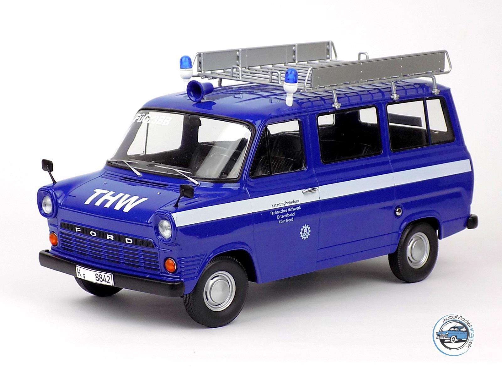 FORD TRANSIT MINIBUS THW KOLÍN NAD RÝNOM 1965 - 1:18 KK SCALE - Image 2