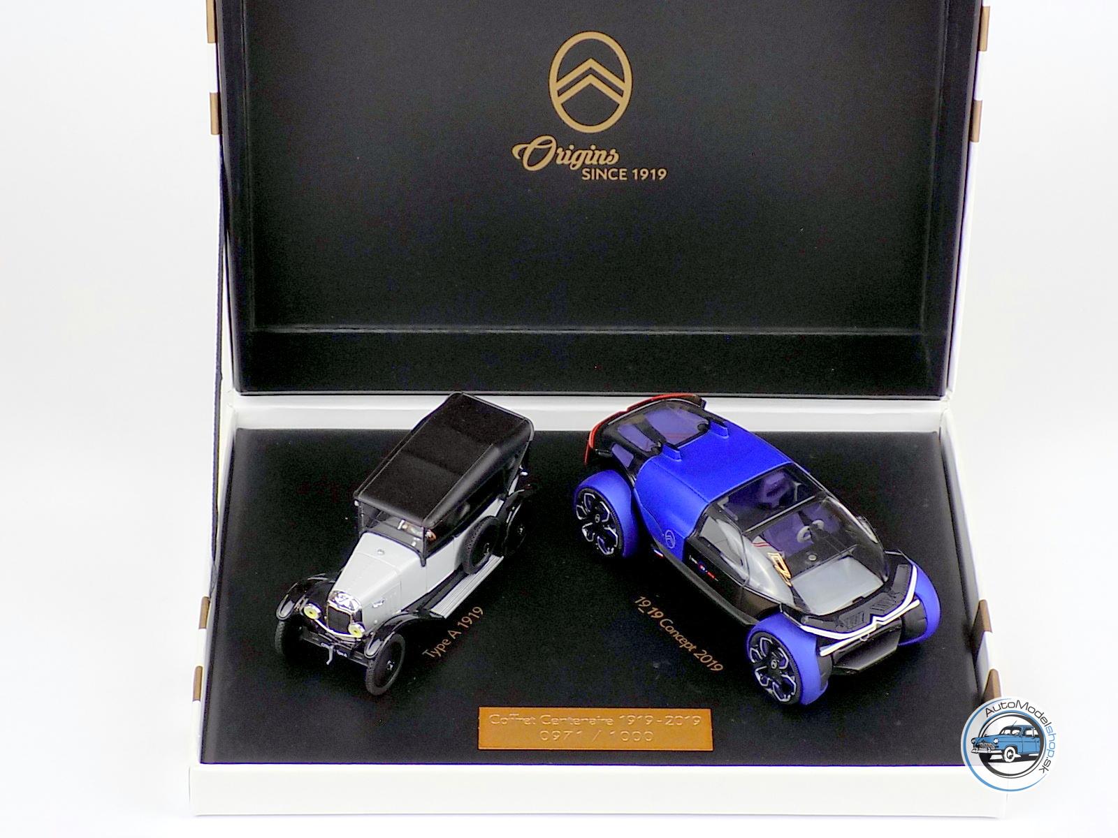 CITROEN SET - 100 ROKOV INOVÁCII - Citroen Typ A 1919 + Citroen Concept 2019 - 1:43 NOREV