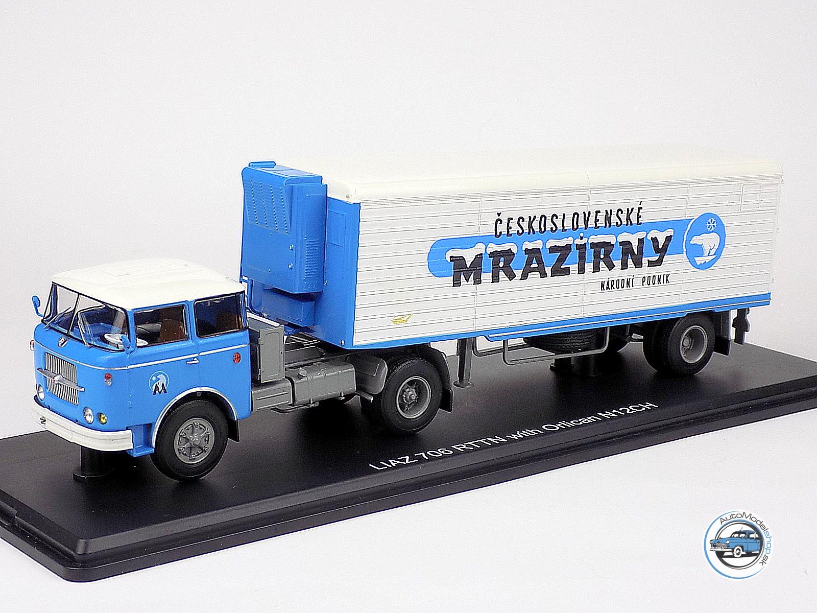 LIAZ 706 RTTN + CHLADIARENSKÝ NÁVES ORLIČAN N12CH 1978  Československé mraziarne  – 1:43 Premium ClassiXXs - Image 2