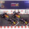 RED BULL SET F1 2X RB19 TEAM ORACLE RED BULL RACING #1 MAJSTR SVETA SEZÓNA GP 2023 MAX VERSTAPPEN + #11 SEZÓNA 2023 SERGIO PEREZ - 1:43 Burago