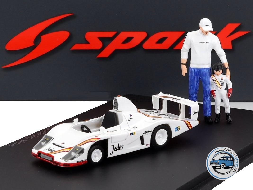 PORSCHE PEDAL AUTO - TYP 935 936/81 No.11 VÍŤAZ 24h LE MANS 1981 - MALÝ + VEĽKÝ MUŽ - 1:43 SPARK