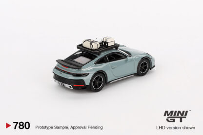 PORSCHE 911 992 DAKAR 3.0 COUPE WITH PACK ROOF ACCESSORIES 2023 - 1:64 MiniGT - Image 3