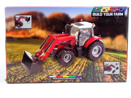 MASSEY FERGUSON 6616 TRAKTOR S ČELNÝM NAKLADAČOM + ŠKRABKA 2016 - 1:32 BRITAINS - Image 2