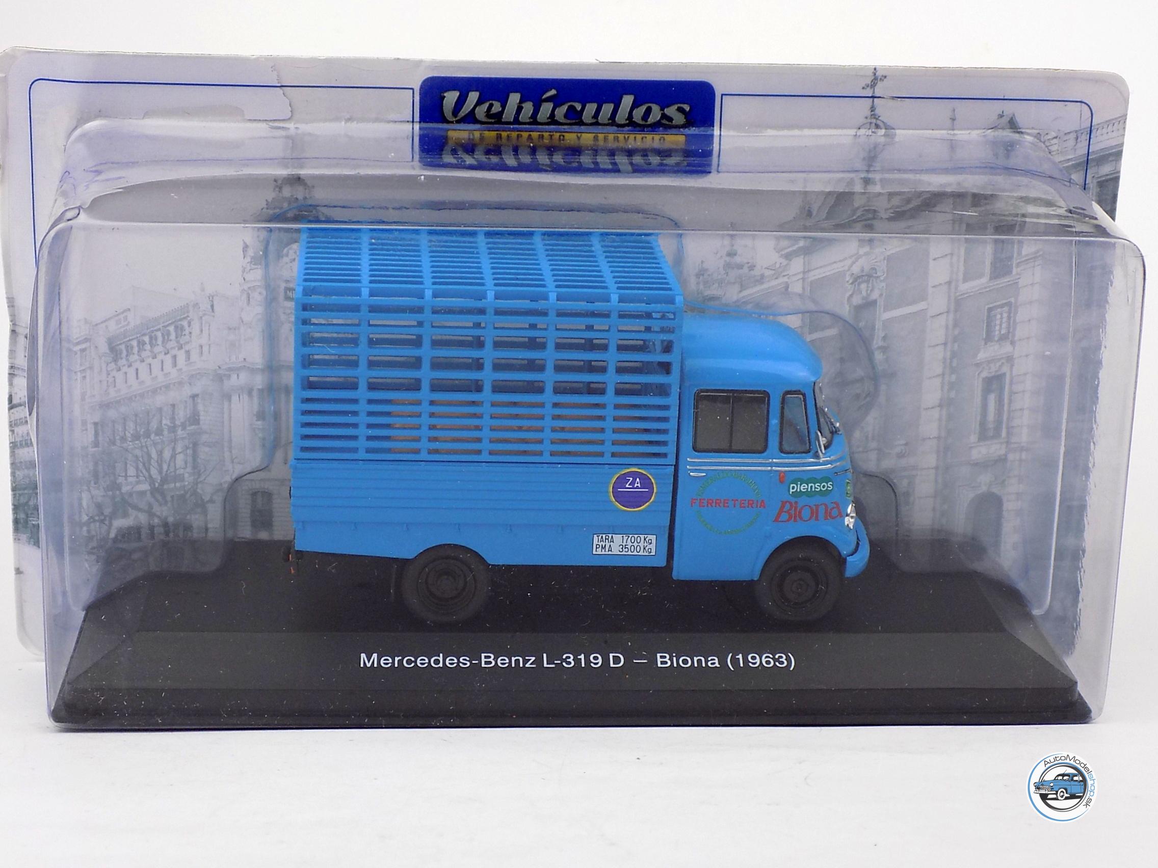 ZĽAVA - POŠKODENÝ OBAL : MERCEDES BENZ L319D PIENSOS BIONA 1963 - 1:43 HACHETTE - Image 5