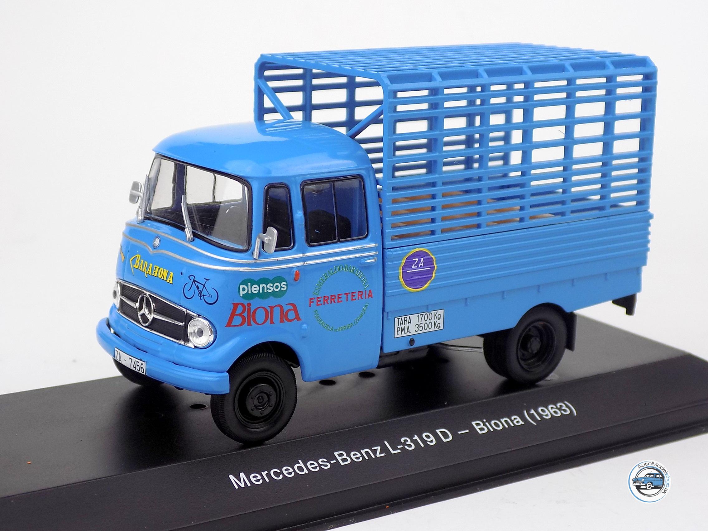 ZĽAVA - POŠKODENÝ OBAL : MERCEDES BENZ L319D PIENSOS BIONA 1963 - 1:43 HACHETTE - Image 2