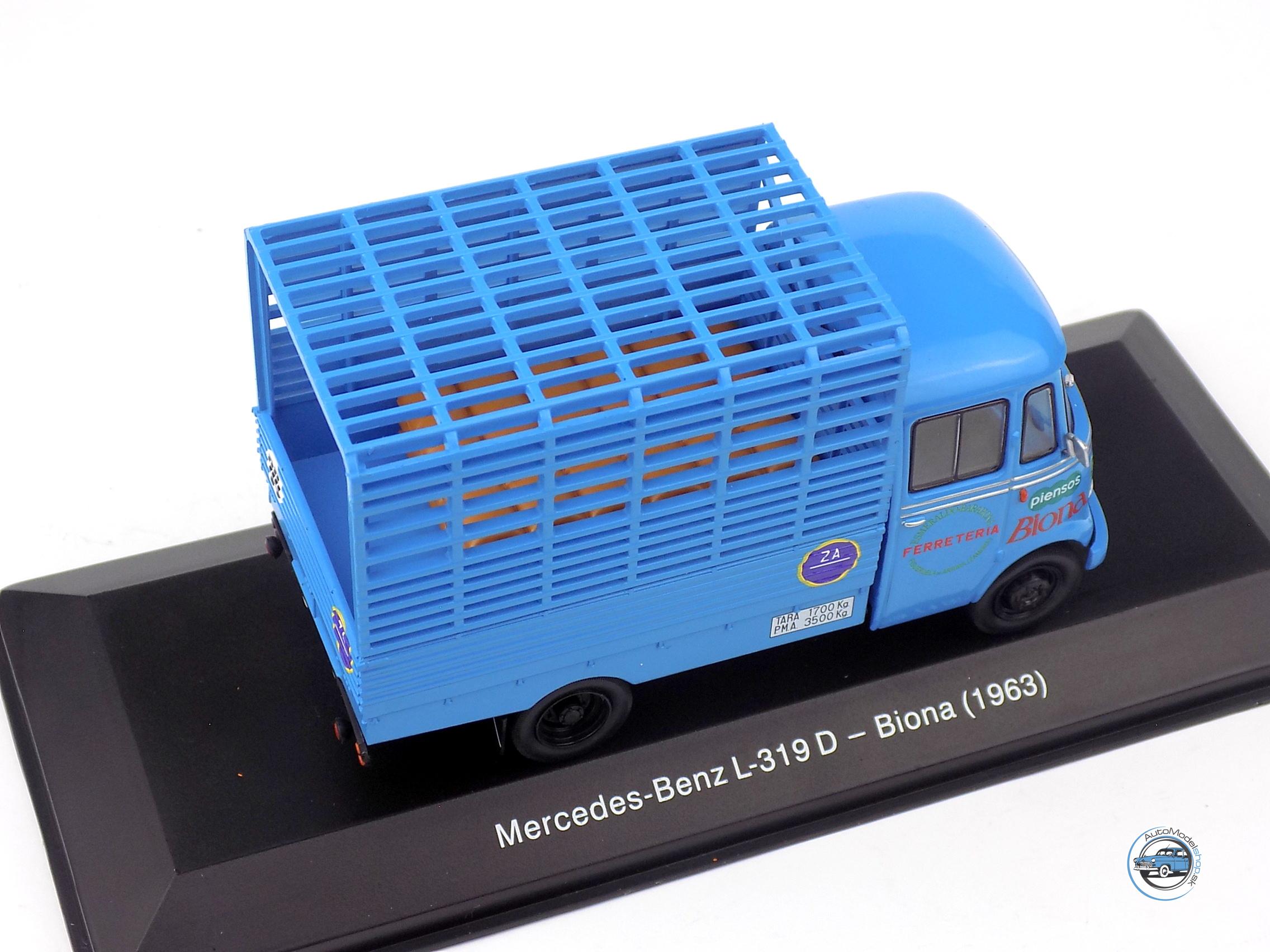 ZĽAVA - POŠKODENÝ OBAL : MERCEDES BENZ L319D PIENSOS BIONA 1963 - 1:43 HACHETTE - Image 4