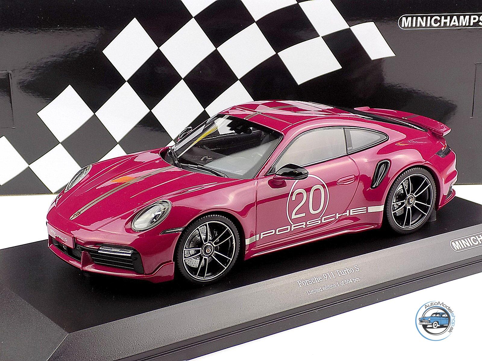 PORSCHE 911 992 TURBO S COUPE N 20 SPORT DESIGN 2021 - 1:18 MINICHAMPS - Image 7