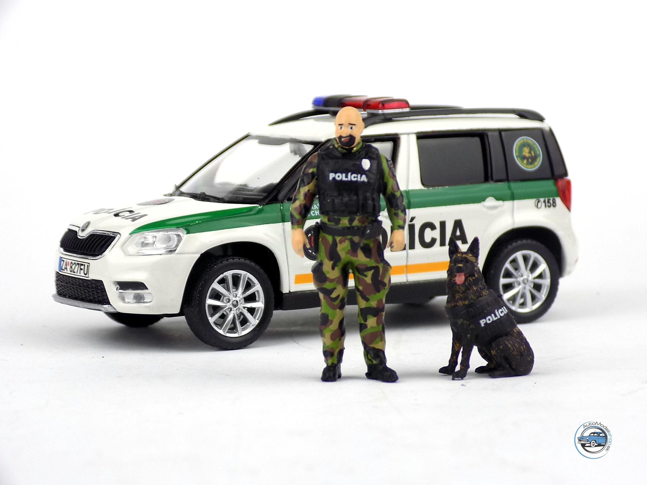 Policajný kynológ + služobný pes – Služobná kynologia PZ SR ( set figúrok ) 1:43 Typ 1