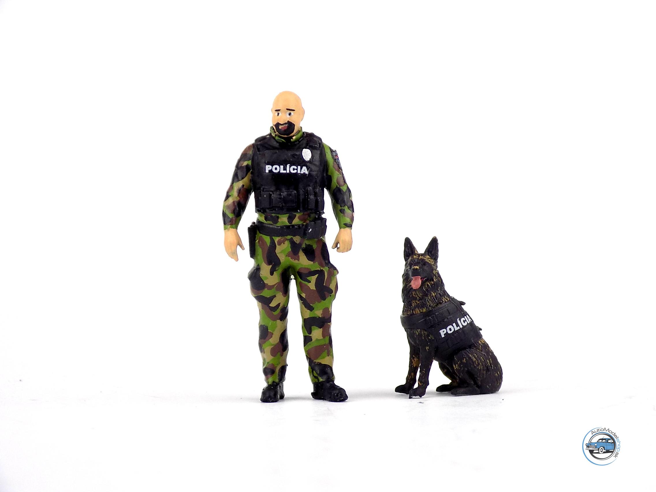 Policajný kynológ + služobný pes – Služobná kynologia PZ SR ( set figúrok ) 1:43 Typ 1 - Image 2