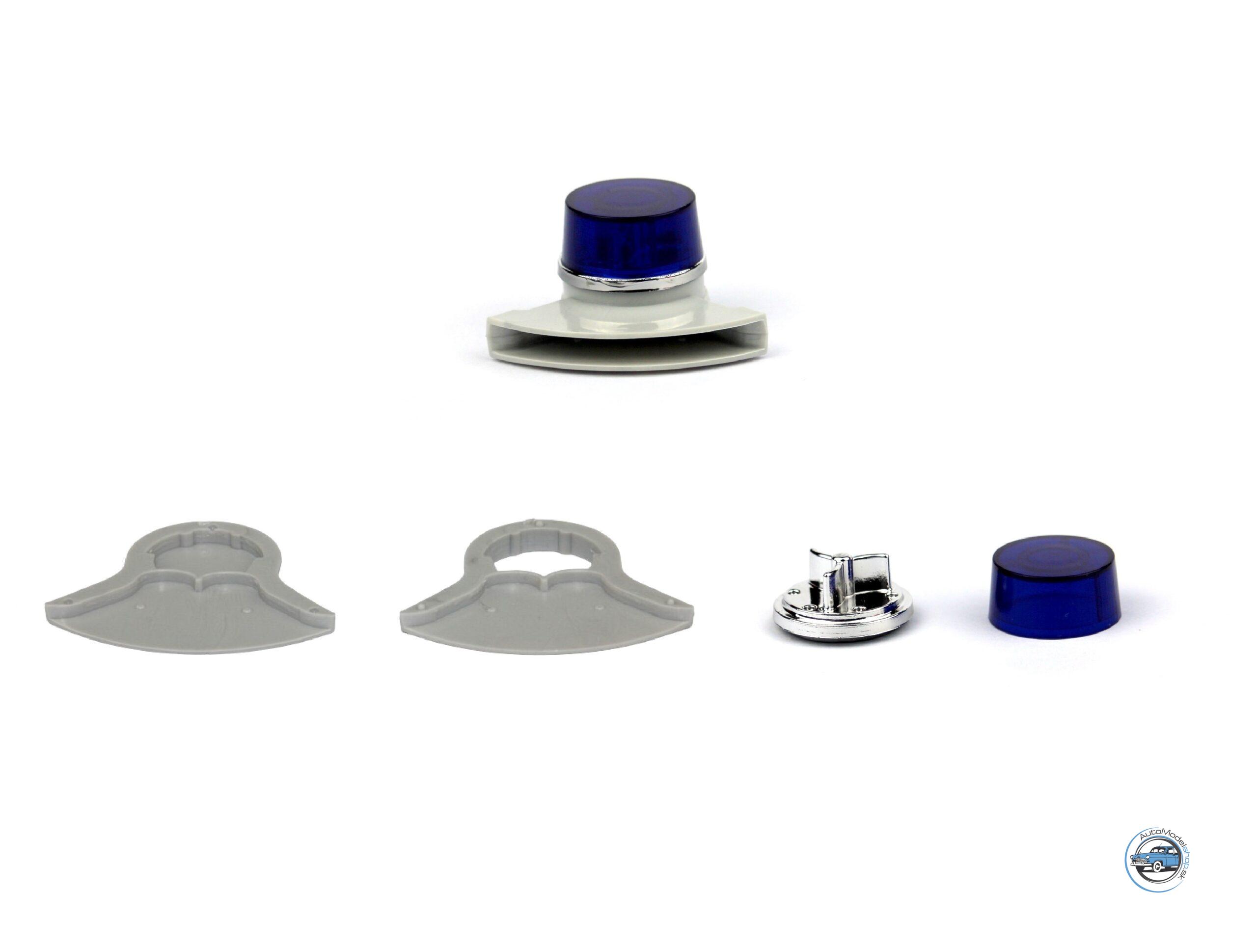 MAJÁK AZD 500 – modrý + šedý zvukovod – 1:18 CAL