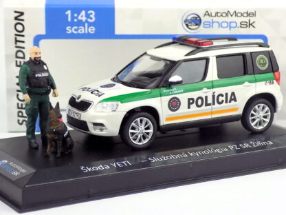 ŠKODA YETI + PSOVOD A PES - SLUŽOBNÁ KYNOLÓGIA PZ SR - 1:43