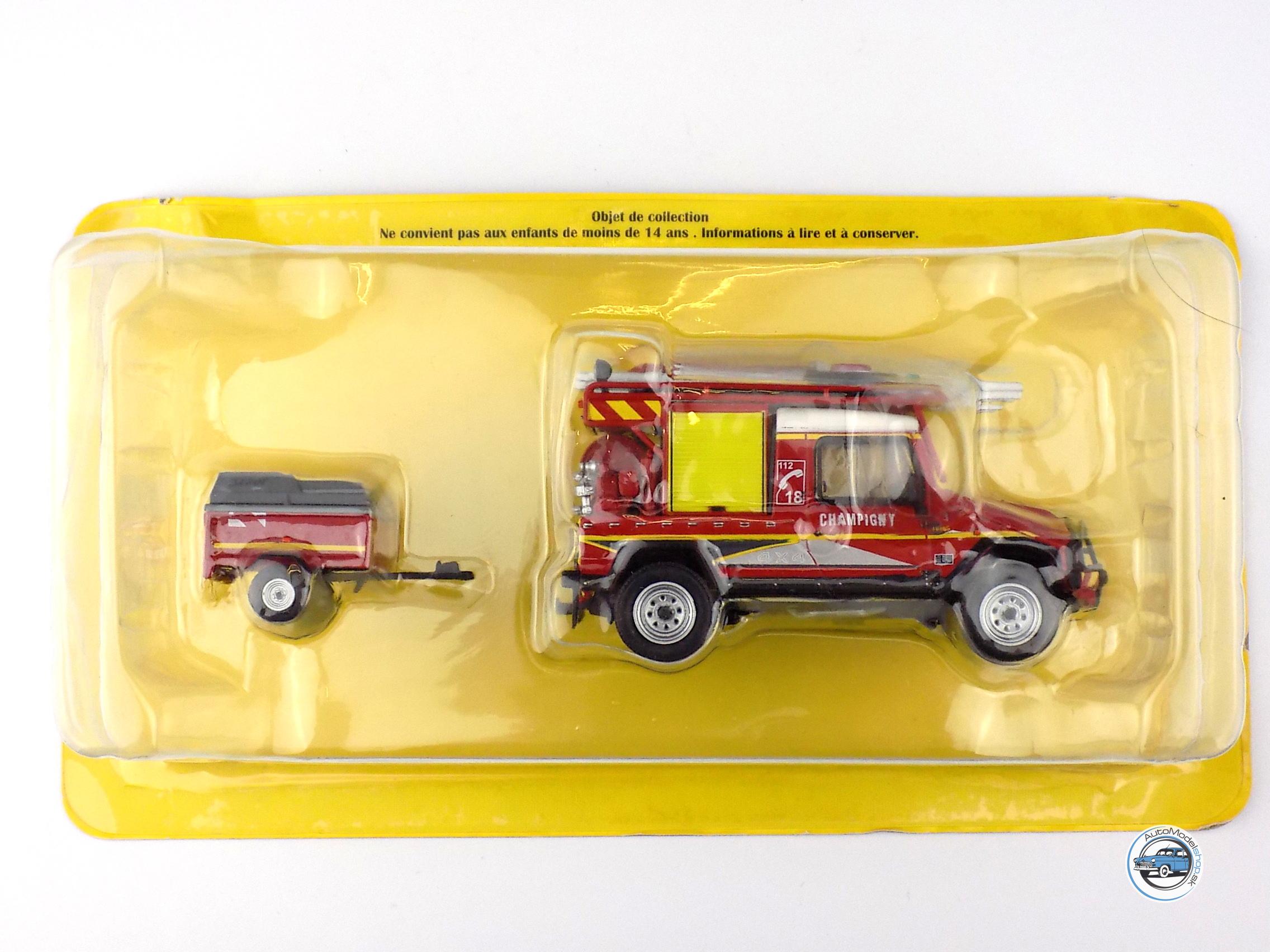 UMM ALTER 4x4 HORSKÝ ŠPECIÁL s vozíkom HASIČI 1989 - 1:43 DeA - Image 4