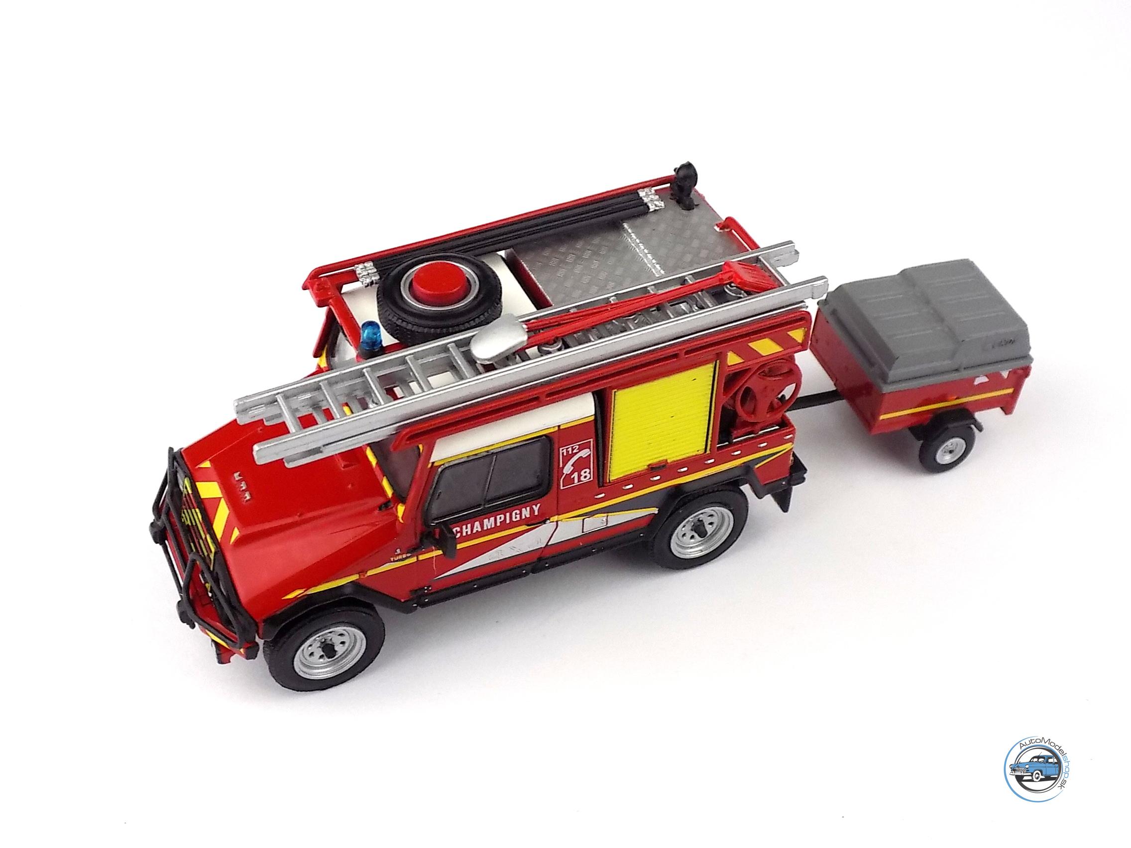 UMM ALTER 4x4 HORSKÝ ŠPECIÁL s vozíkom HASIČI 1989 - 1:43 DeA - Image 3