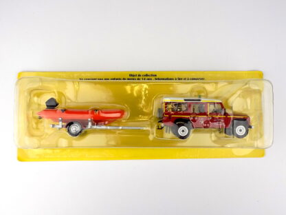 LAND ROVER DEFENDER 130 HASIČI - VODNÝ ZÁCHRANÁRI S ČLNOM 1986 - 1:43 DeA - Image 5