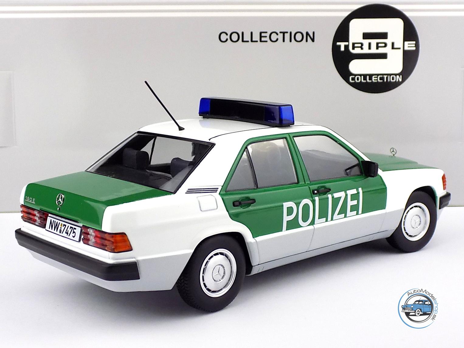 MERCEDES BENZ 190E (W201) POLIZEI GERMANY 1993 - 1:18 TRIPLE9 - Image 2