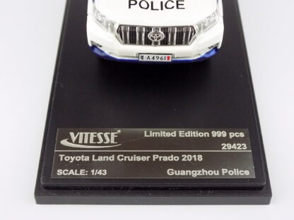 TOYOTA LAND CRUISER PRADO 2018 Polícia Čína - 1:43 Vitesse - Image 5