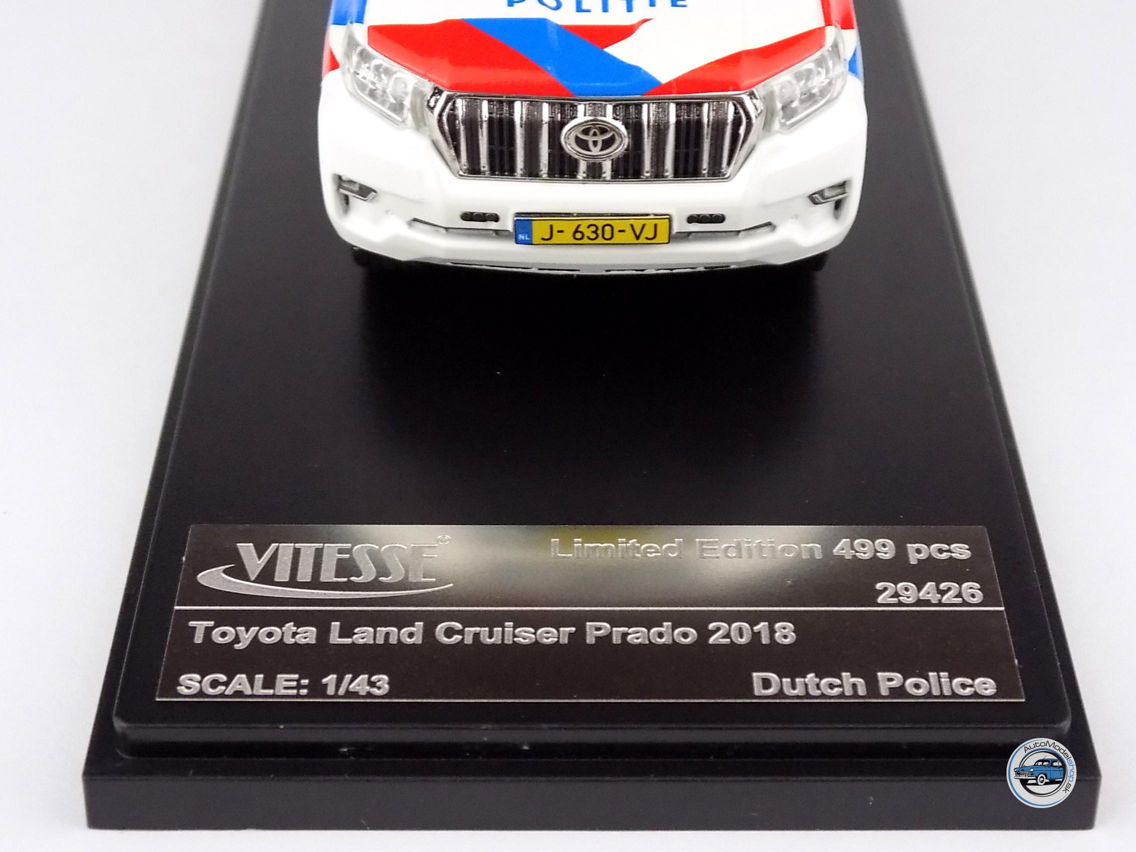 TOYOTA LAND CRUISER PRADO 2018 Polícia Holandsko- 1:43 Vitesse - Image 5