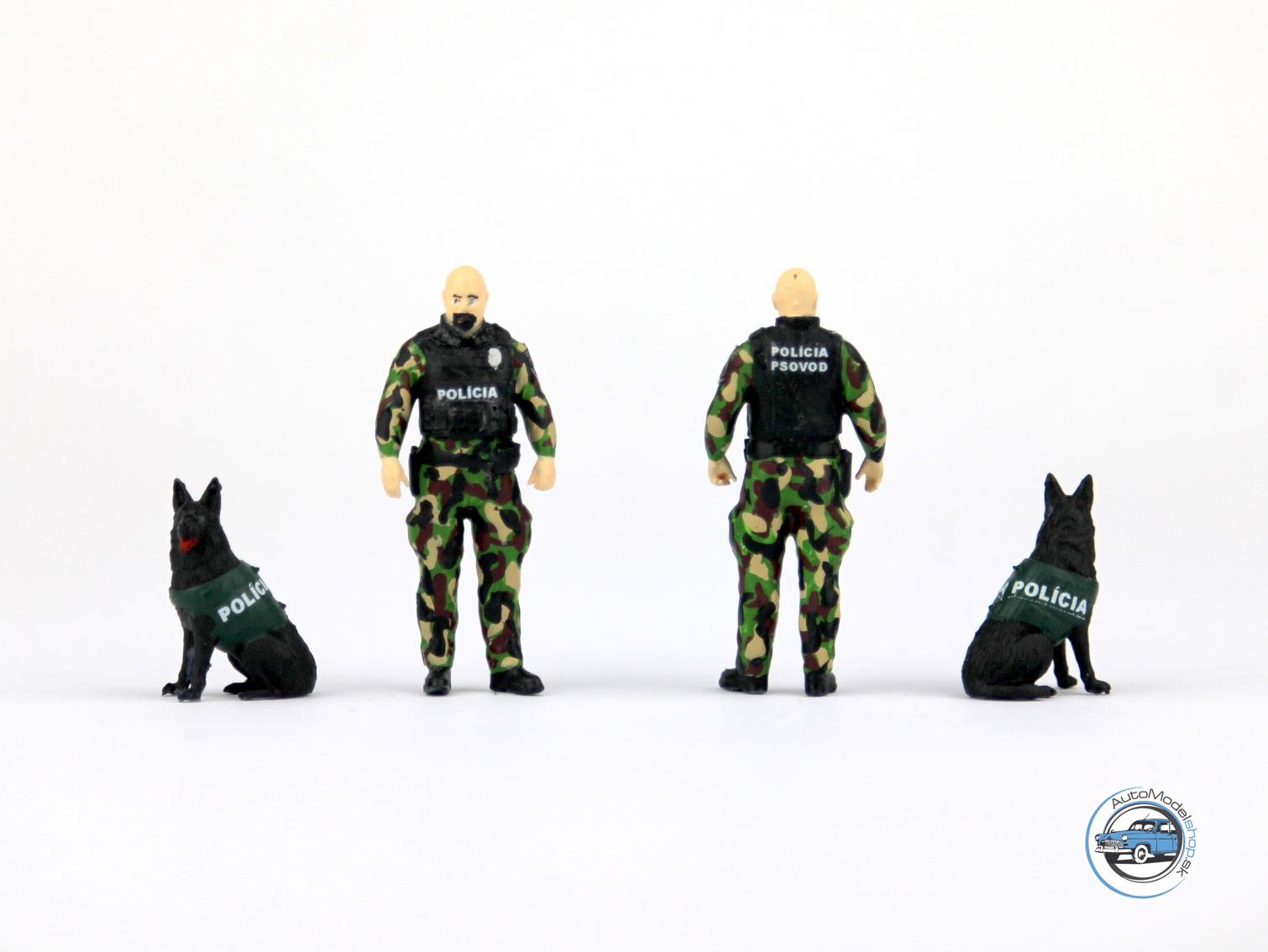 Policajný kynológ + služobný pes – Služobná kynologia PZ SR ( set figúrok ) 1:43 Typ 3 - Image 2