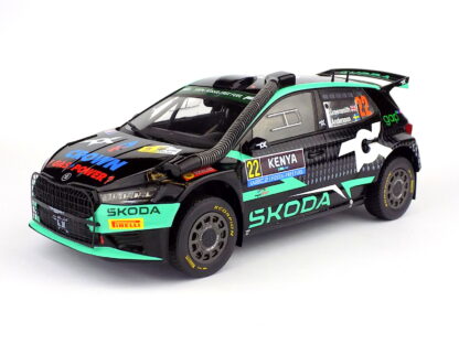 ŠKODA FABIA RALLY2 EVO N 22 TEAM TOKSPORT WRT 6th RALLY SAFARI KENYA 2024 GUS GREENSMITH - JONAS ANDERSSON - 1:18 IXO - Image 2
